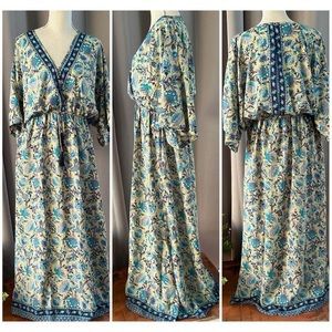 Boemo Kaftan Flowing Floral Maxi Dress Size 3X